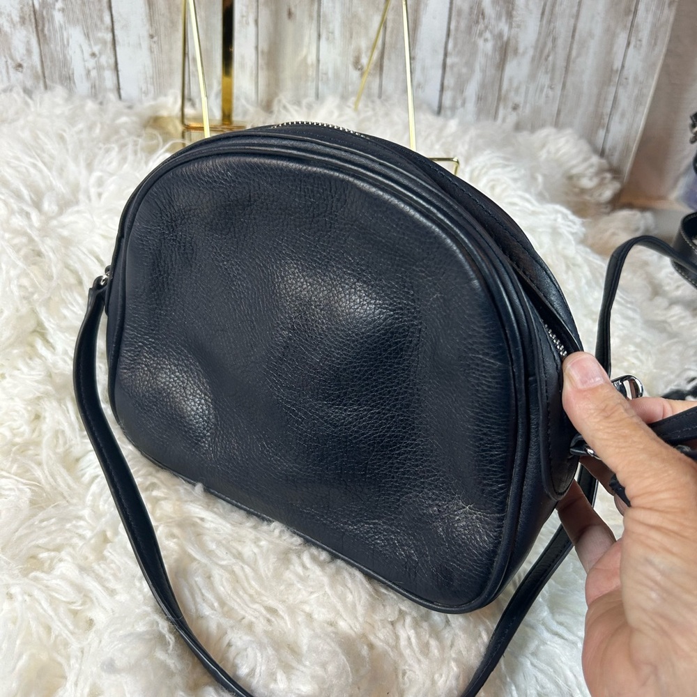 Talbots Navy Leather Crossbody, EUC - Picture 5 of 5